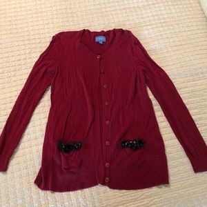 Simply Vera - Vera Wang Red Cardigan - Size M